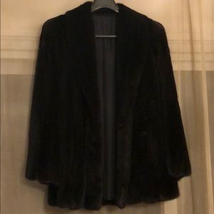 Genuine all mink coat , black size M-L